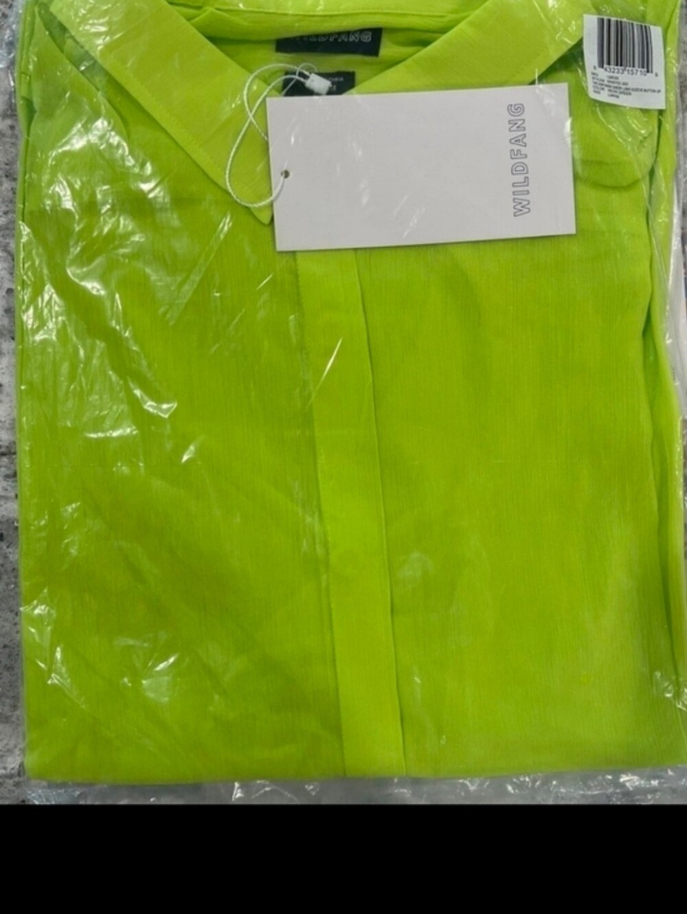Wildfang Neon Lime Button-Front Shirt